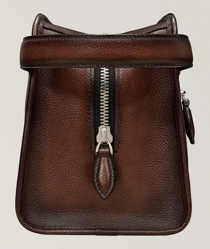 Morning Scritto Leather Toiletry Bag