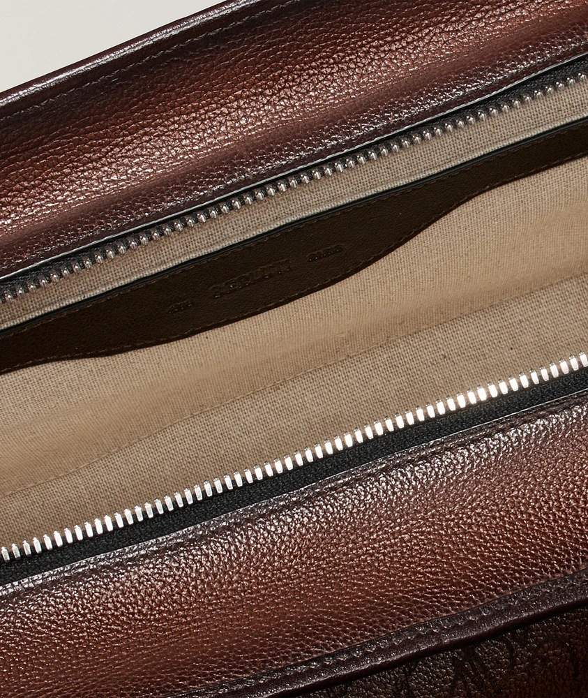 Morning Scritto Leather Toiletry Bag