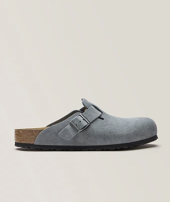 Boston Soft Footbed Suede Leather Mules