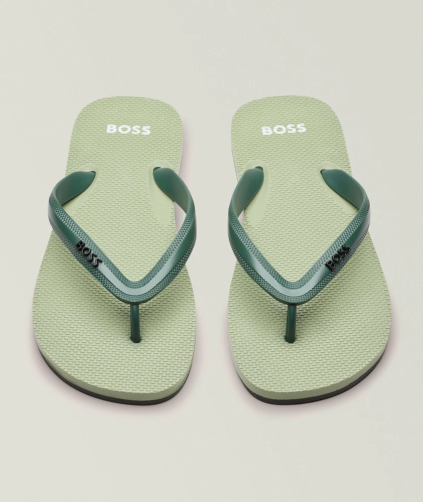 Branded Strap Flip Flop Sandals
