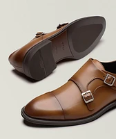 Derrek Leather Monk Strap Dress Shoes
