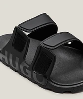 Logo Double-Strap Slide Sandals