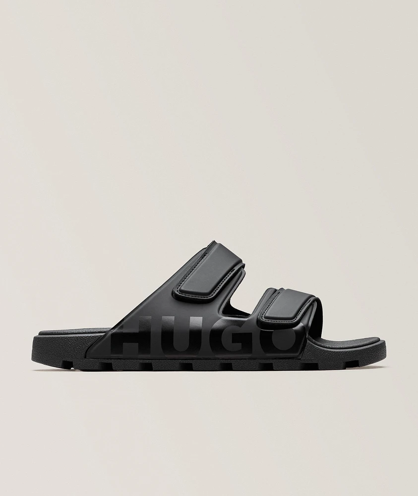 Logo Double-Strap Slide Sandals