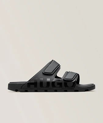 Logo Double-Strap Slide Sandals