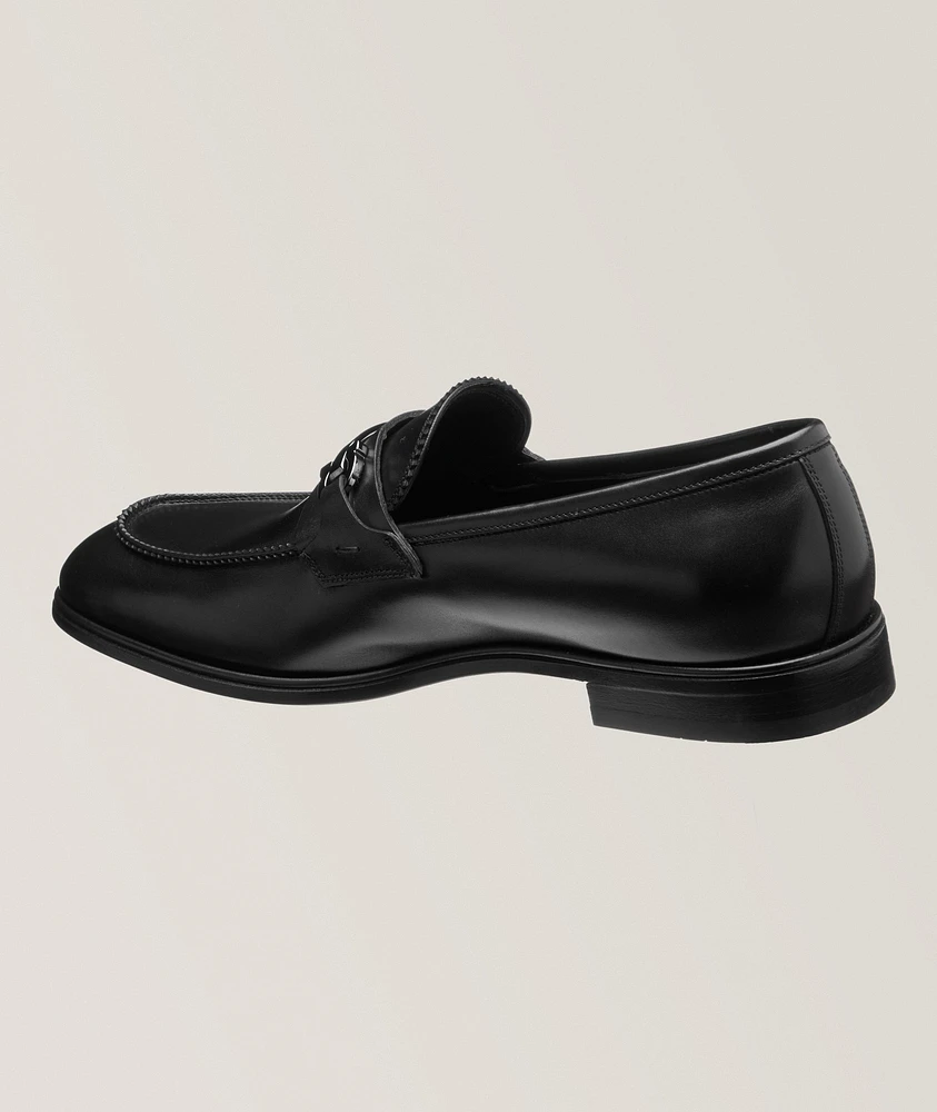 Bentley Double Gancio Leather Loafers