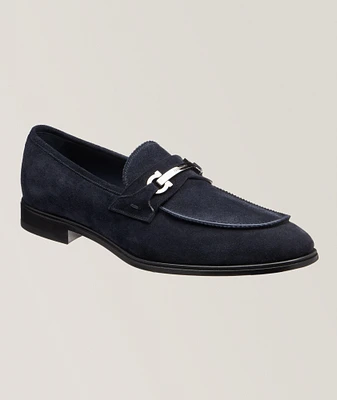 Bentley Double Gancio Suede Loafers