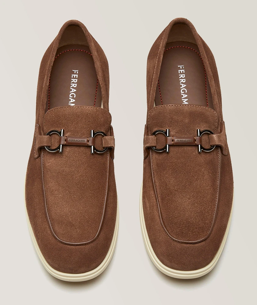 Cosimo Suede Double Gancio Loafers