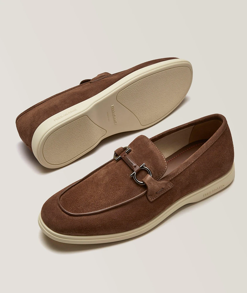 Cosimo Suede Double Gancio Loafers