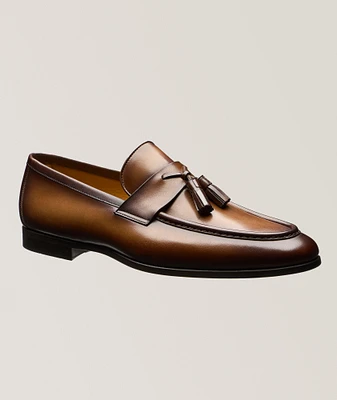 Darien Tassel Burnished Leather Loafers