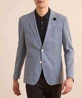Cotton-Blend Marled Sport Jacket