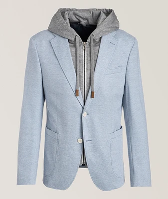 Removable Bib Hooded Sport Jacket