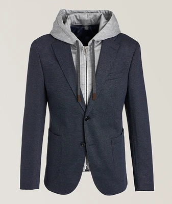 Removable Bib Hooded Sport Jacket