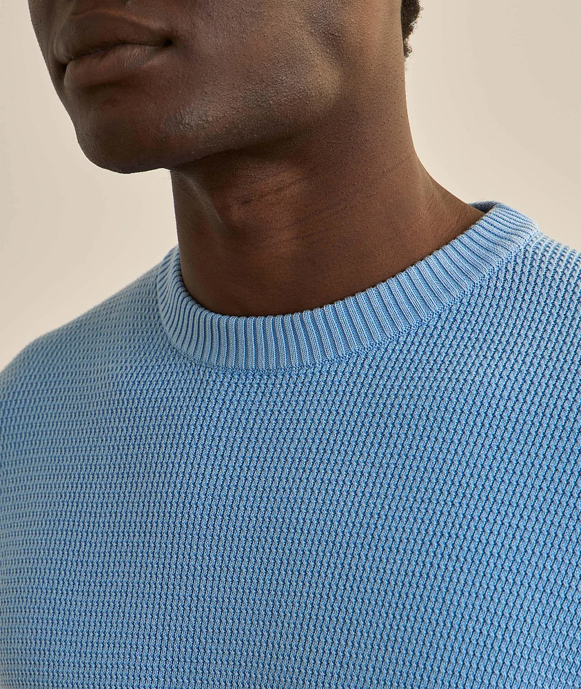 Cotton Textured Knit Sweater