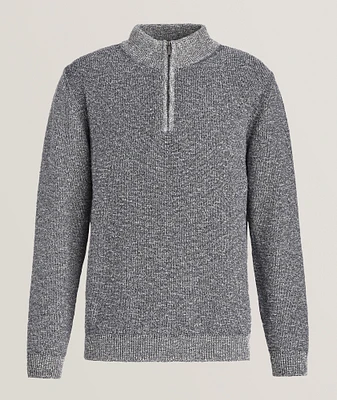 Mouliné Quarter-Zip Sweater