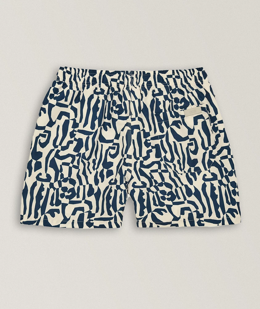 Marbling Printed Swim Shorts