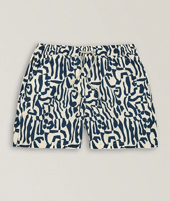 Marbling Printed Swim Shorts