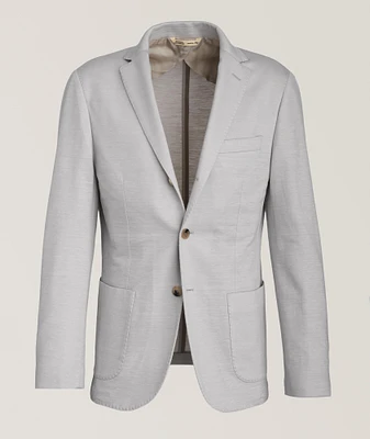 Virgin Wool-Blend Stitch Sport Jacket