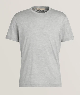 Silk-Cotton Crewneck T-Shirt