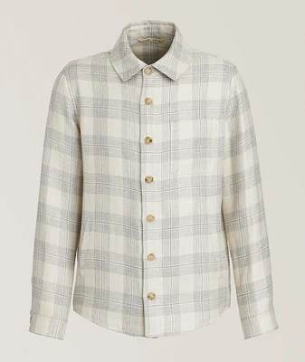 Plaid Virgin Wool-Blend Overshirt