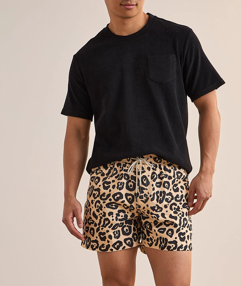 Leo Leopard-Print Swim Shorts