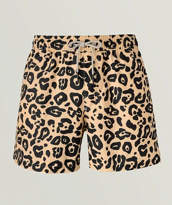 Leo Leopard-Print Swim Shorts