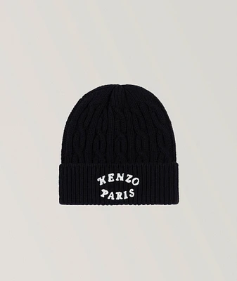 Kenzo Verdy Market Cable Knit Logo Toque