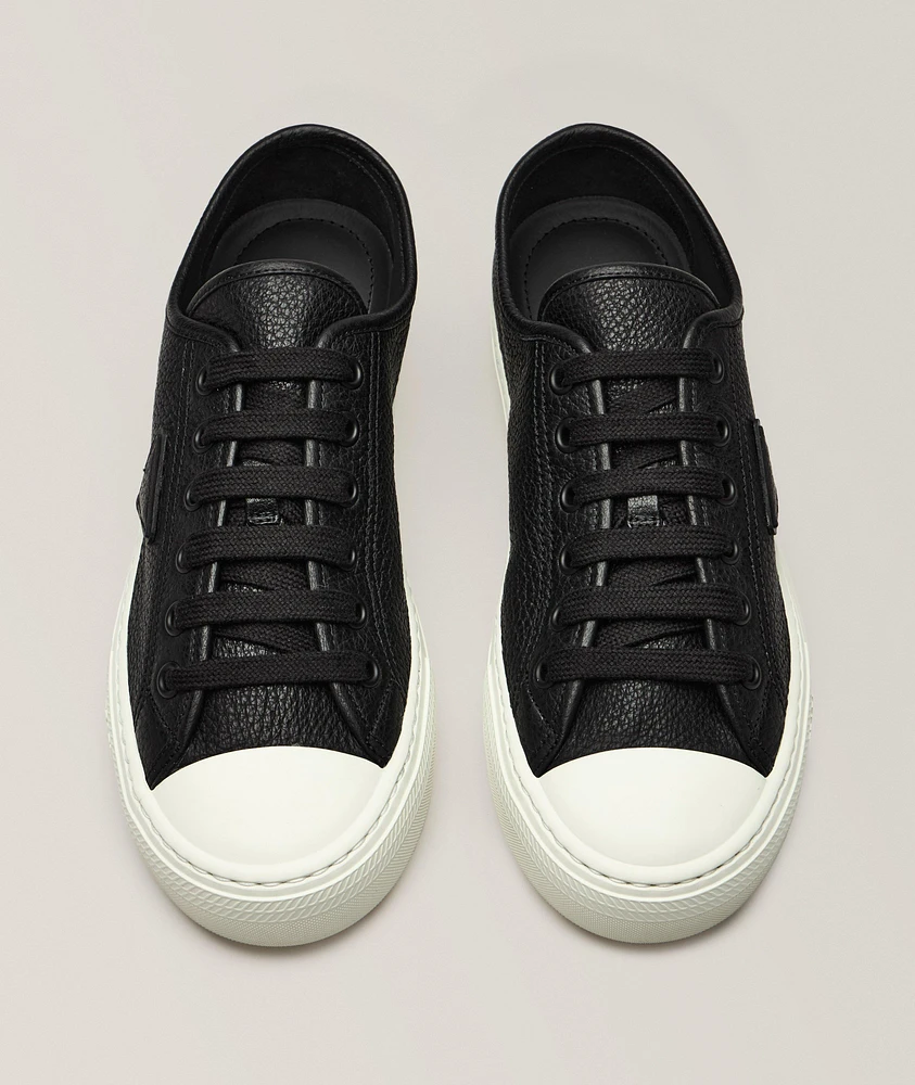 Leather Vulcanized Cap-Toe Sneakers
