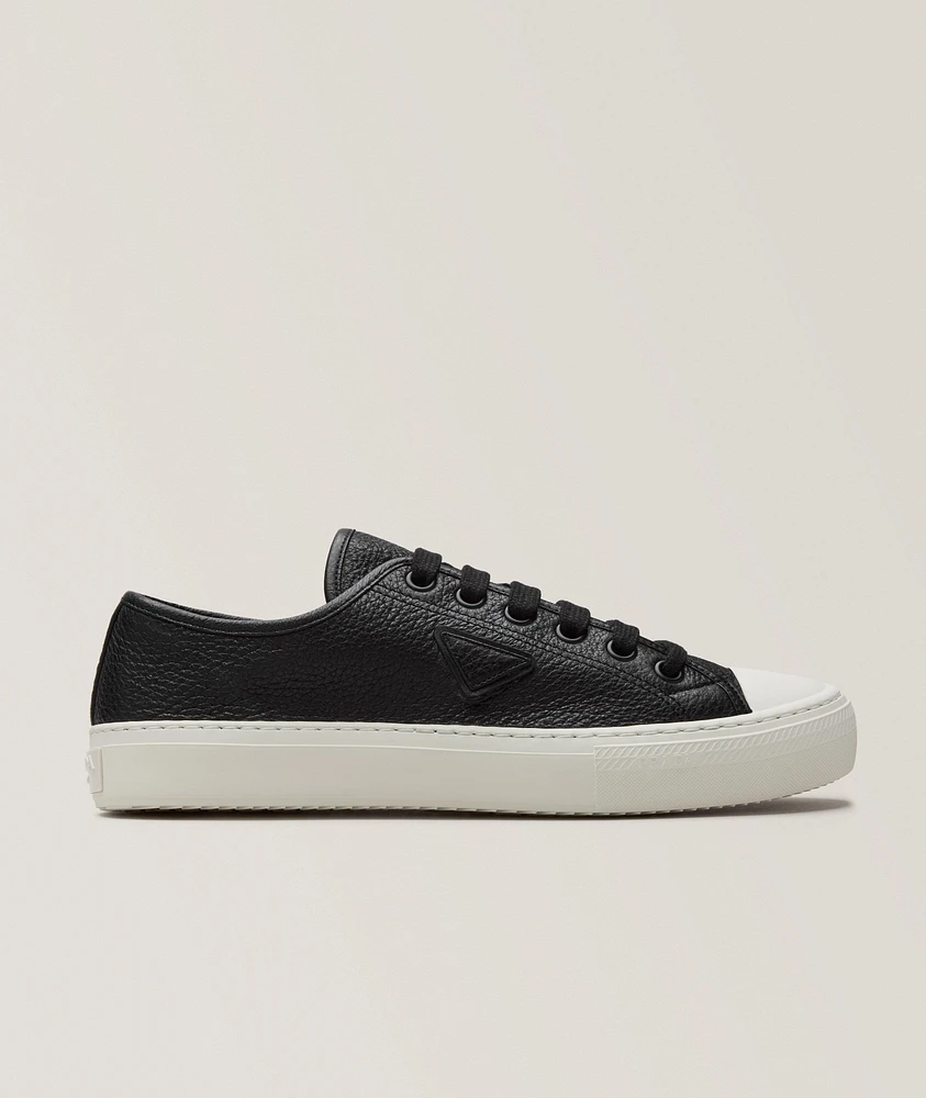 Leather Vulcanized Cap-Toe Sneakers