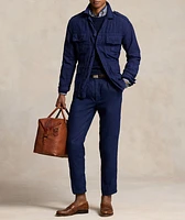 Drawstring Linen Tapered Pants
