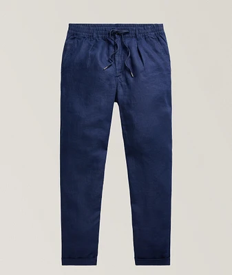 Drawstring Linen Tapered Pants