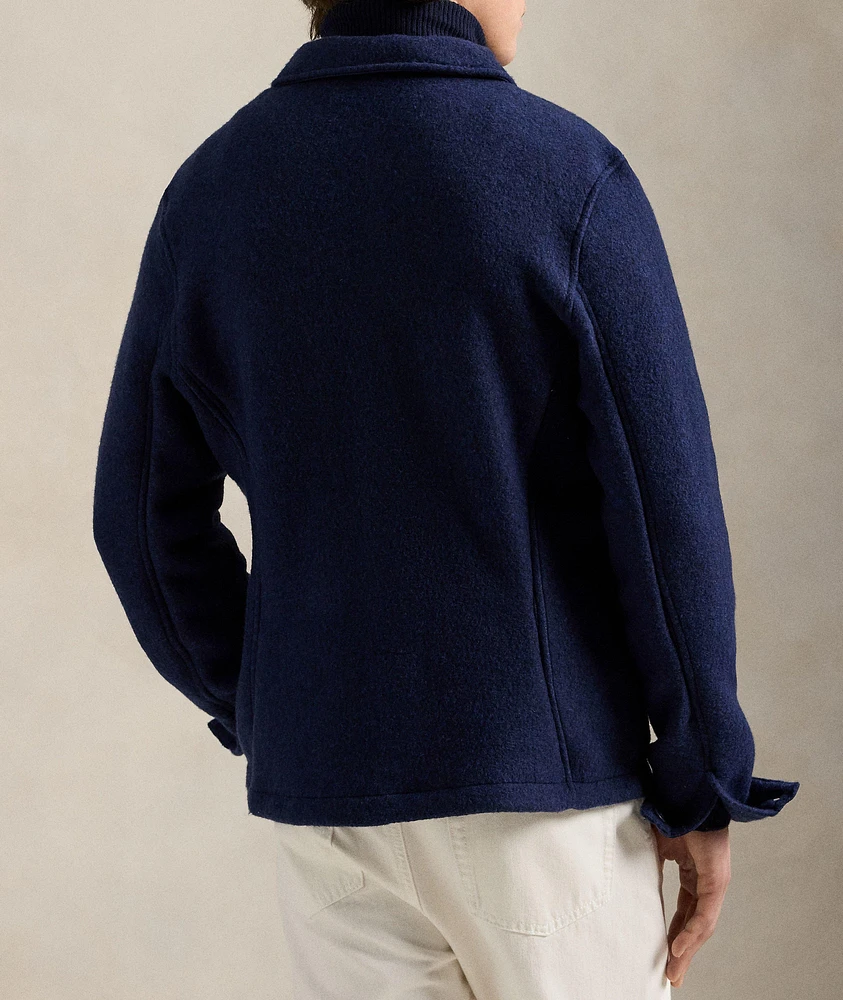 Wool-Blend Utility Shirt Jacket