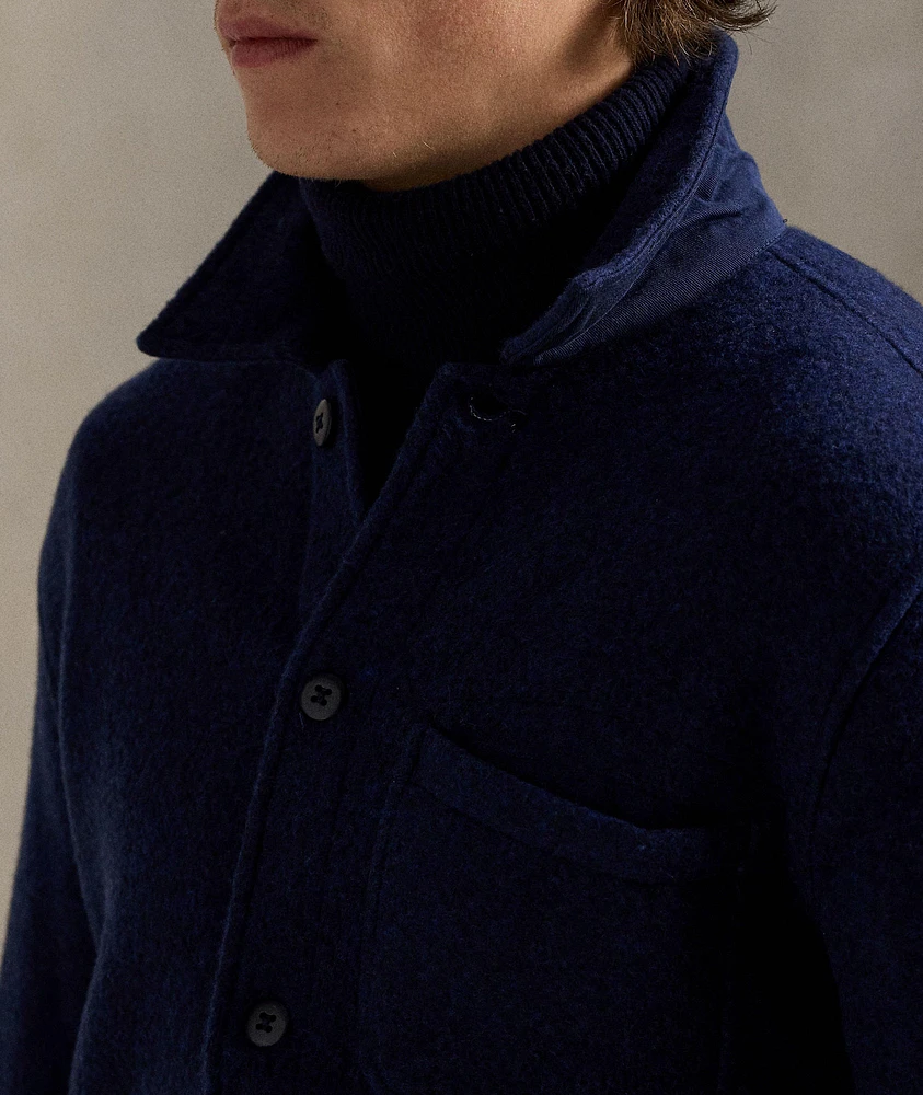 Wool-Blend Utility Shirt Jacket