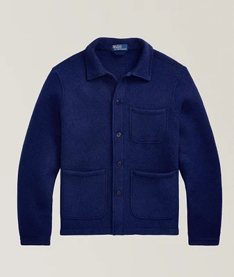 Wool-Blend Utility Shirt Jacket