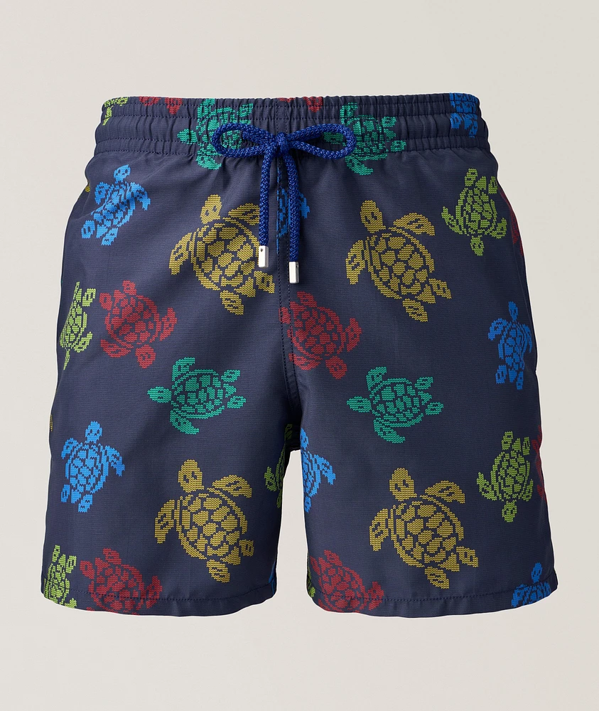 Turtle Print Swim Trunks