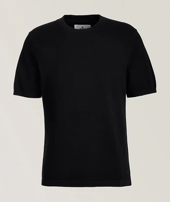 Supima Cotton Piqué Crewneck Sweater