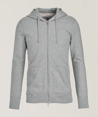 Terry Cotton Full-Zip Hooded Sweater