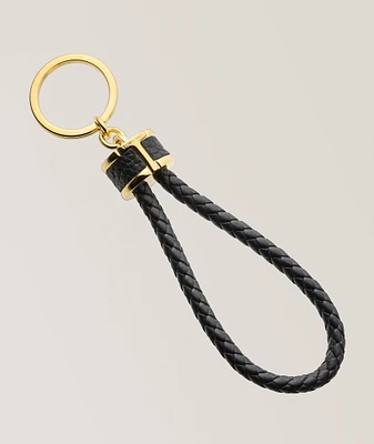 Leather Woven Loop Keyring