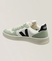 V-10 Logo Leather Sneakers