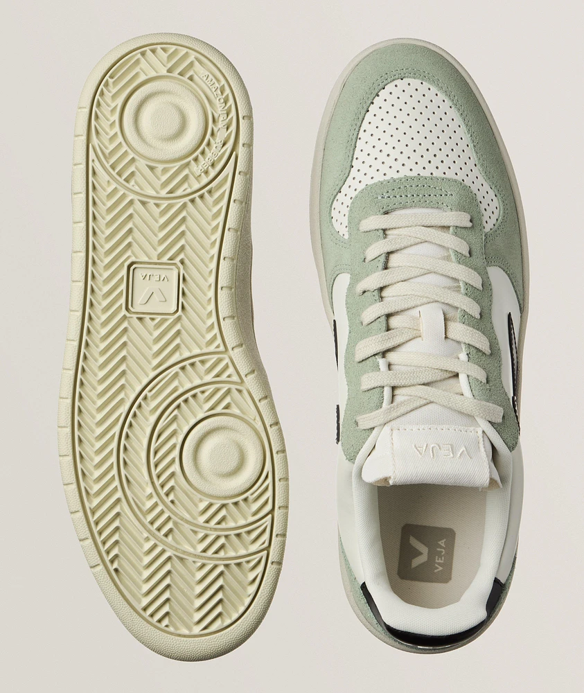 V-10 Logo Leather Sneakers