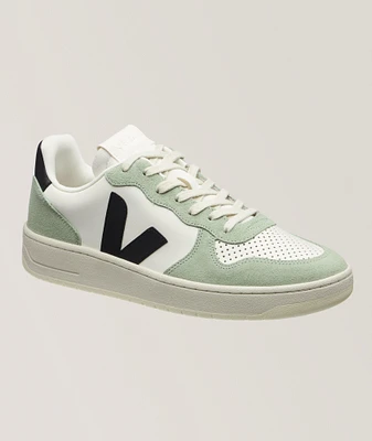 V-10 Logo Leather Sneakers