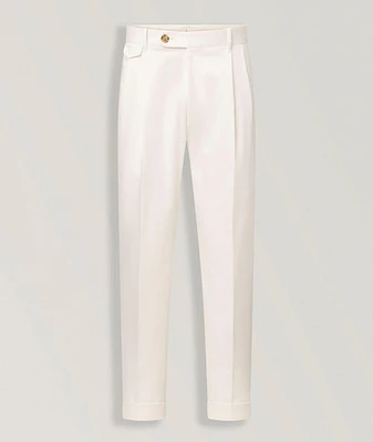 Sapo Stretch-Cotton Pleated Pants