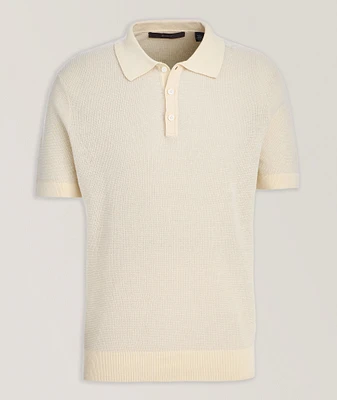 Linen-Cotton Mélange Knit Polo