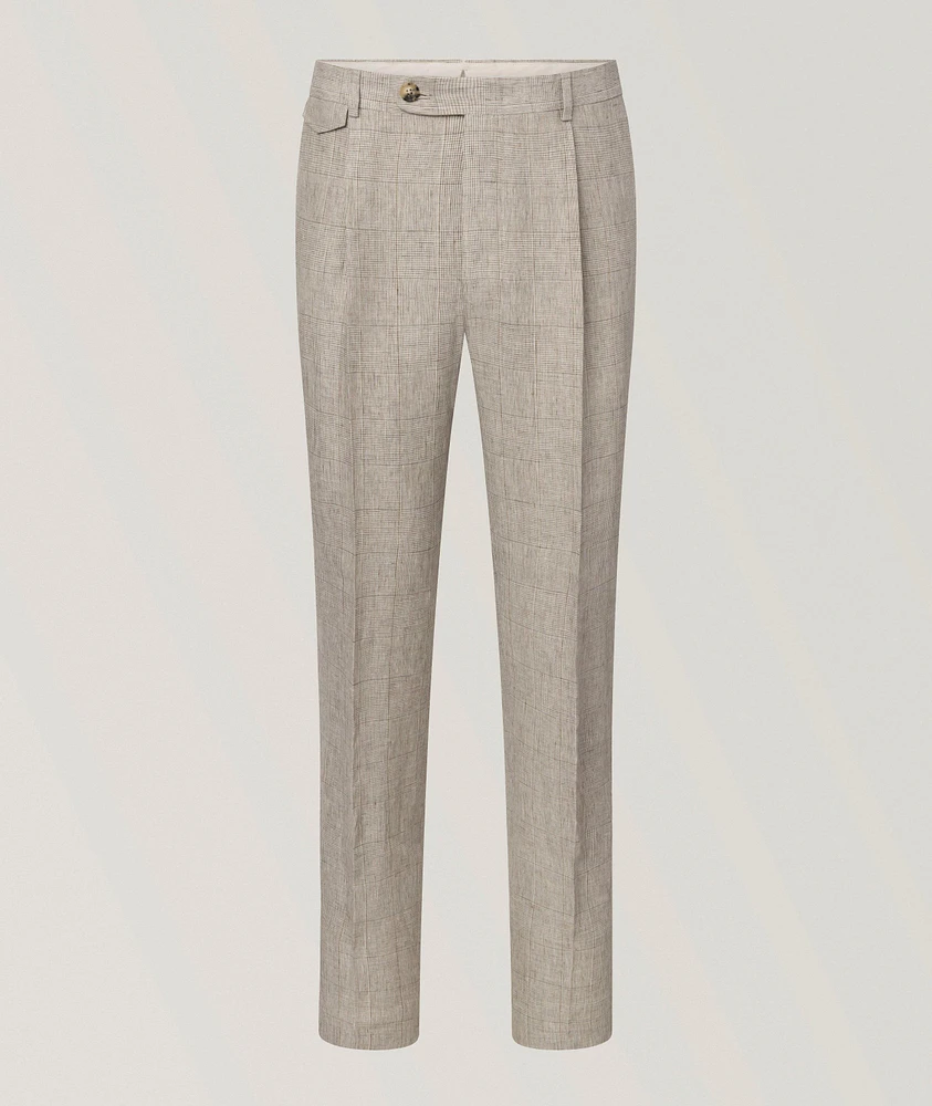 Silvi Linen Check Tapered Pants