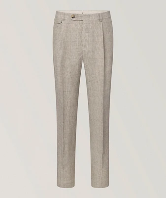 Silvi Linen Check Tapered Pants