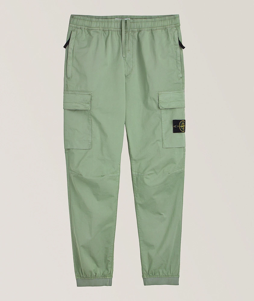 Supima Cotton Twill Stretch Cuffed Cargo Pants