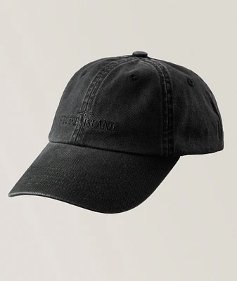 Embroidered Logo Brushed Cotton Baseball Cap