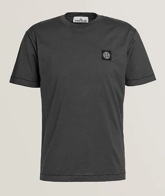 Logo Badge Cotton Crewneck T-Shirt