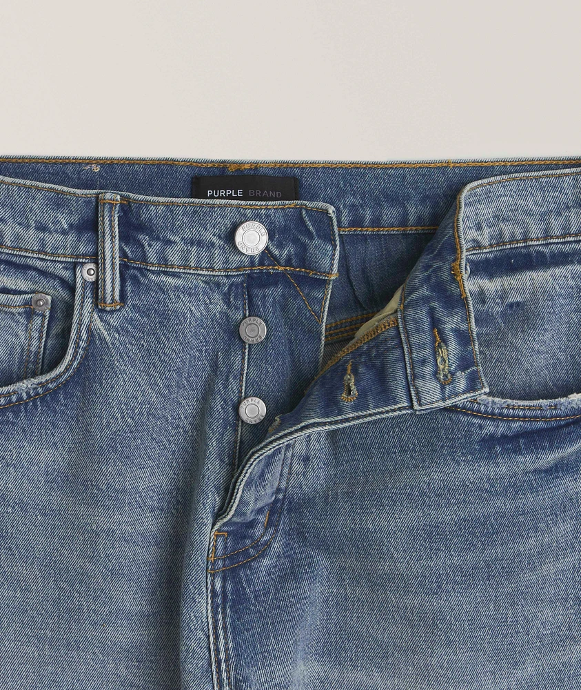 P005 Slim-Fit Paint Splatter Jeans