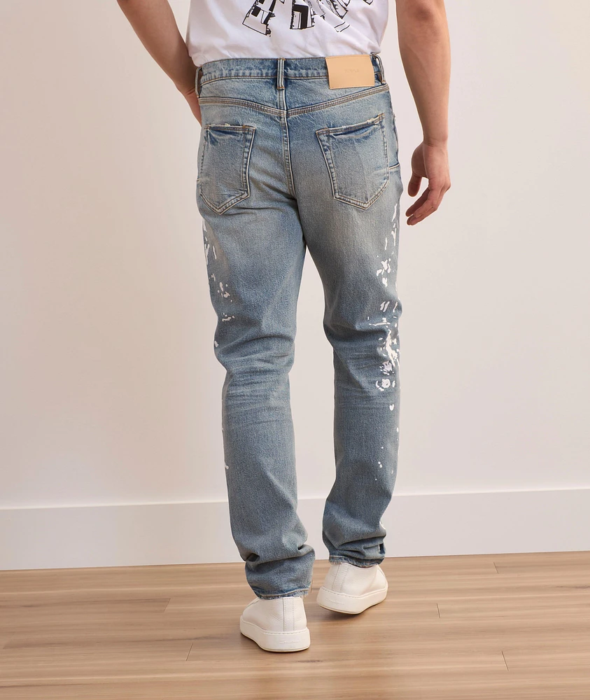 P005 Slim-Fit Paint Splatter Jeans