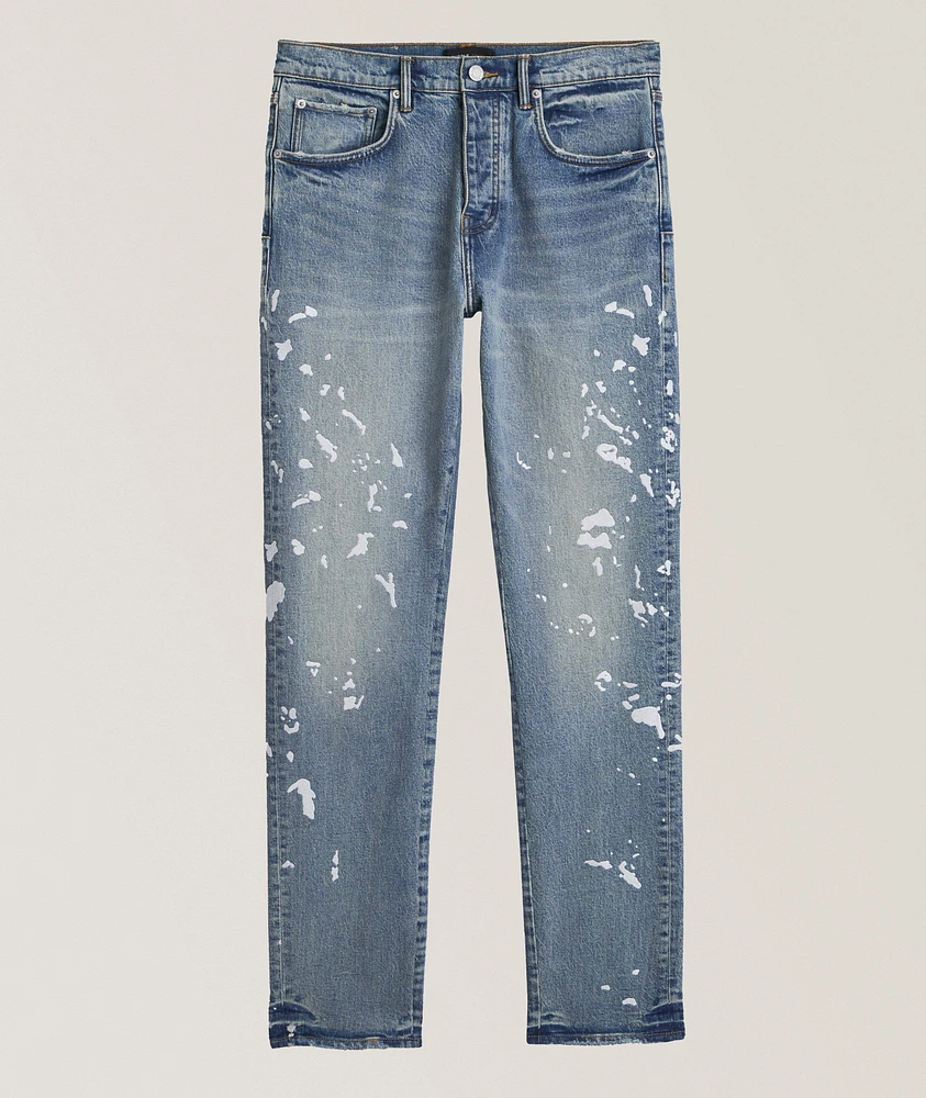 P005 Slim-Fit Paint Splatter Jeans